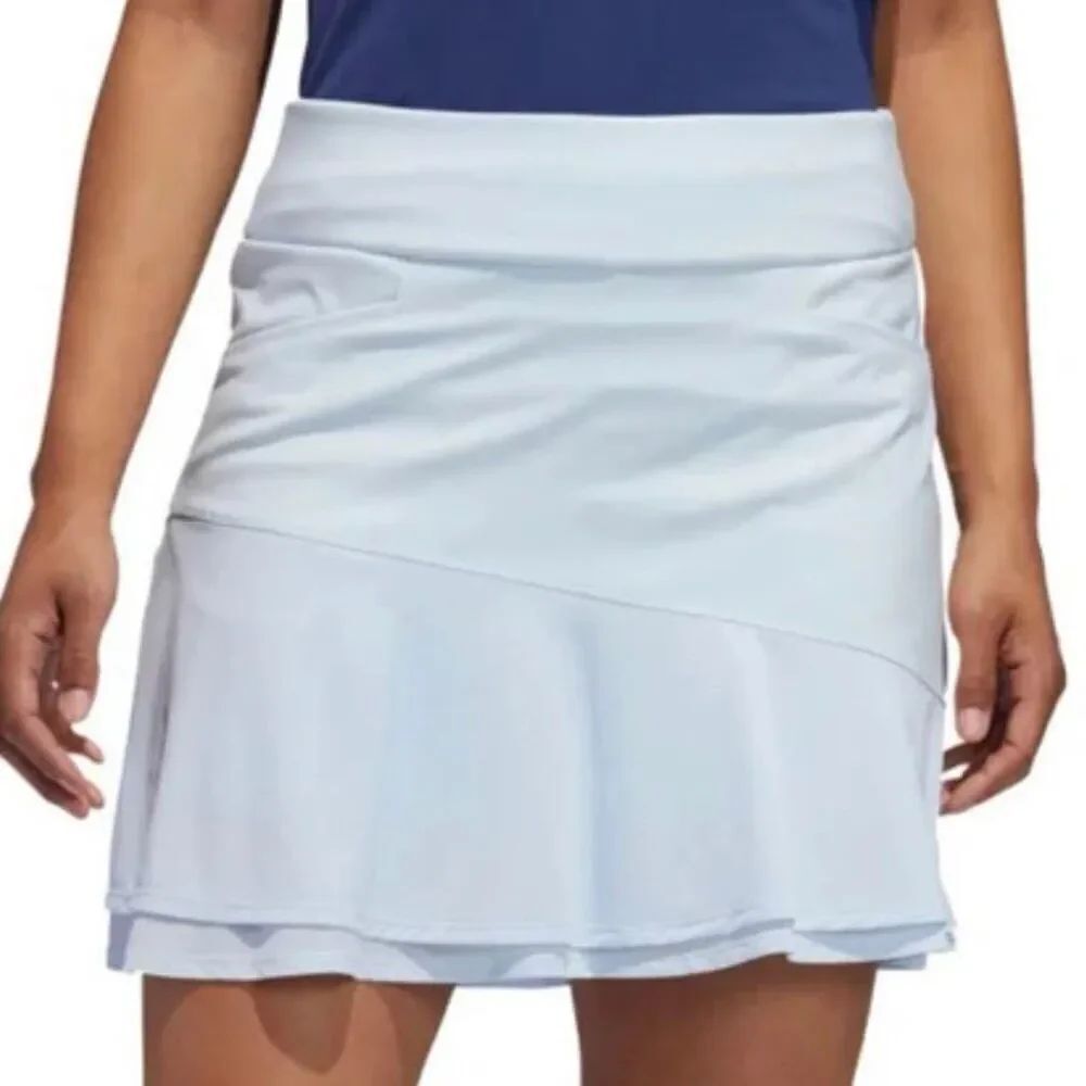 Adidas Ultimate365 Knit Frill Skort size Large Light Blue